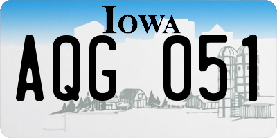 IA license plate AQG051
