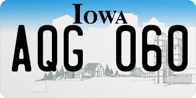 IA license plate AQG060