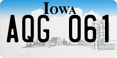 IA license plate AQG061