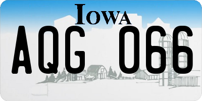 IA license plate AQG066