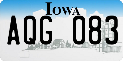 IA license plate AQG083