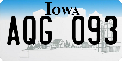 IA license plate AQG093