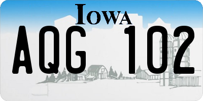 IA license plate AQG102