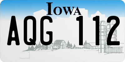 IA license plate AQG112