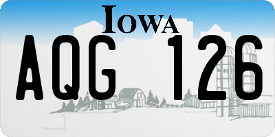 IA license plate AQG126