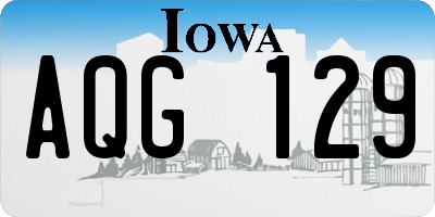 IA license plate AQG129