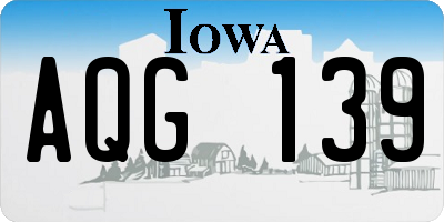 IA license plate AQG139