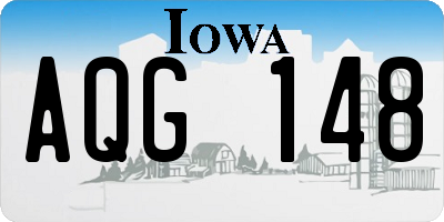 IA license plate AQG148