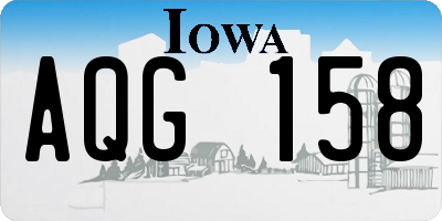 IA license plate AQG158