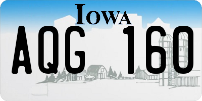 IA license plate AQG160