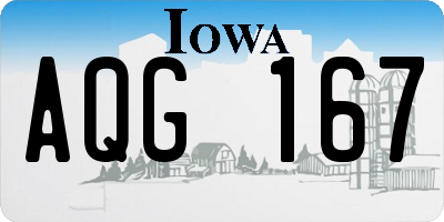IA license plate AQG167