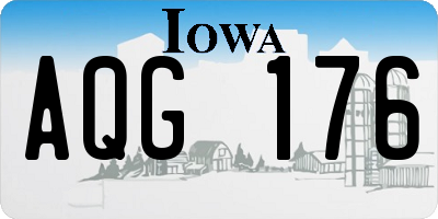 IA license plate AQG176
