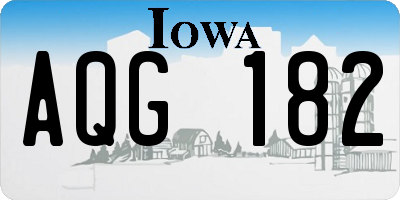 IA license plate AQG182