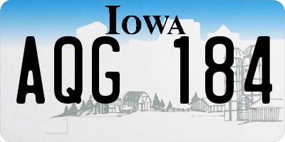 IA license plate AQG184