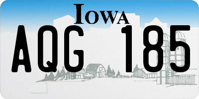 IA license plate AQG185