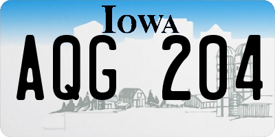IA license plate AQG204