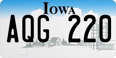 IA license plate AQG220