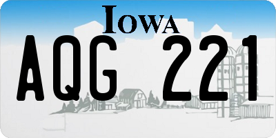 IA license plate AQG221