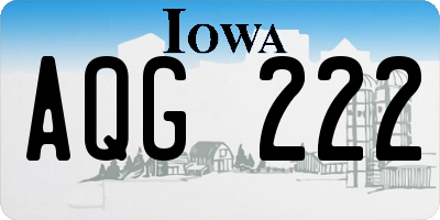 IA license plate AQG222