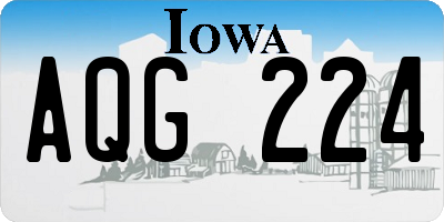 IA license plate AQG224