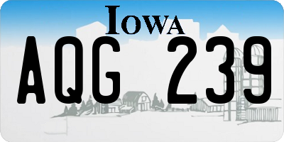 IA license plate AQG239