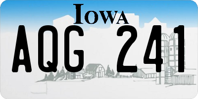 IA license plate AQG241