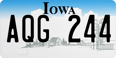 IA license plate AQG244