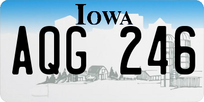IA license plate AQG246