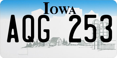 IA license plate AQG253