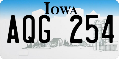 IA license plate AQG254