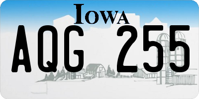 IA license plate AQG255