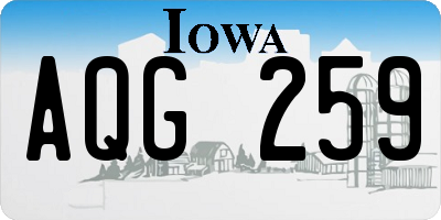 IA license plate AQG259