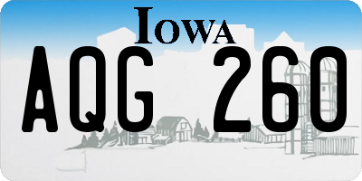 IA license plate AQG260