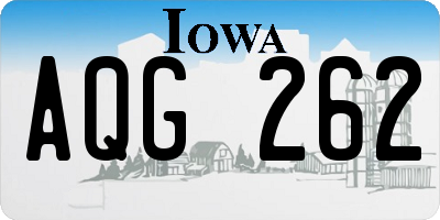 IA license plate AQG262