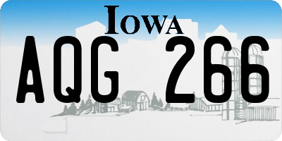 IA license plate AQG266