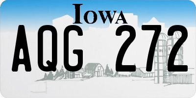 IA license plate AQG272