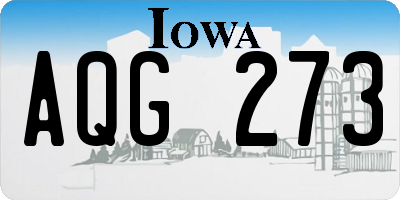 IA license plate AQG273