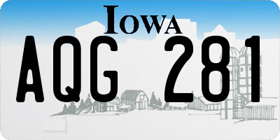 IA license plate AQG281