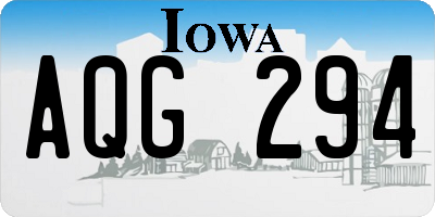 IA license plate AQG294