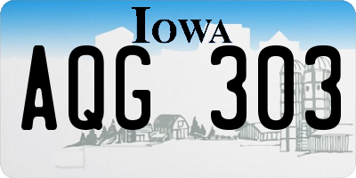 IA license plate AQG303
