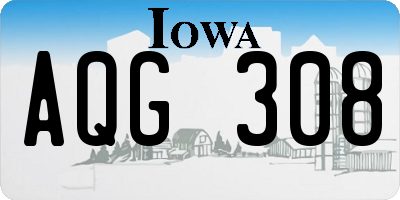 IA license plate AQG308