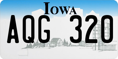 IA license plate AQG320