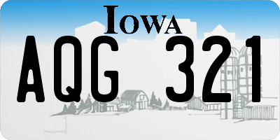 IA license plate AQG321