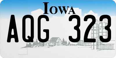 IA license plate AQG323