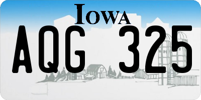 IA license plate AQG325
