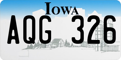 IA license plate AQG326