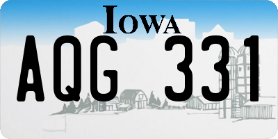 IA license plate AQG331