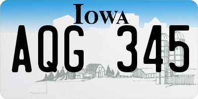 IA license plate AQG345