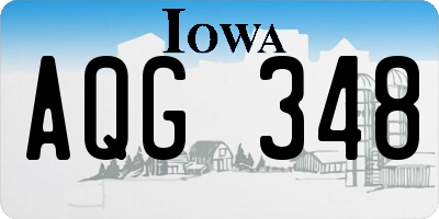 IA license plate AQG348