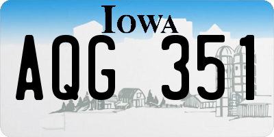 IA license plate AQG351